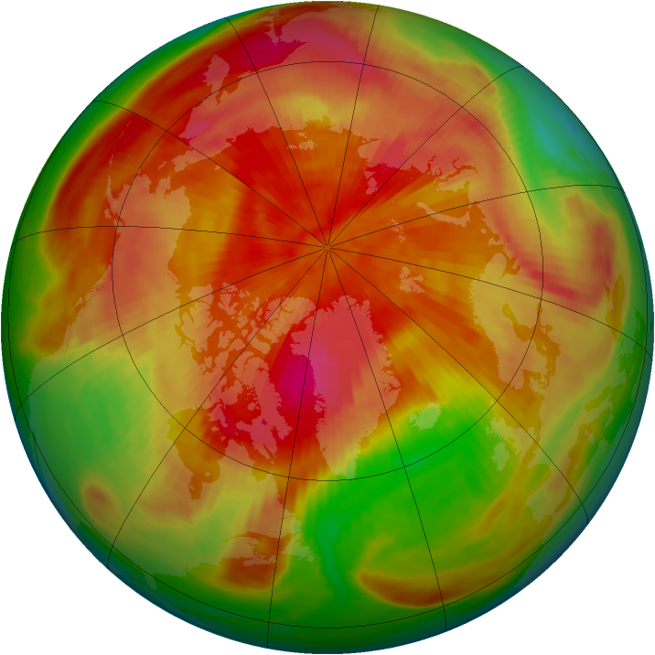 Arctic ozone map for 17 April 1980